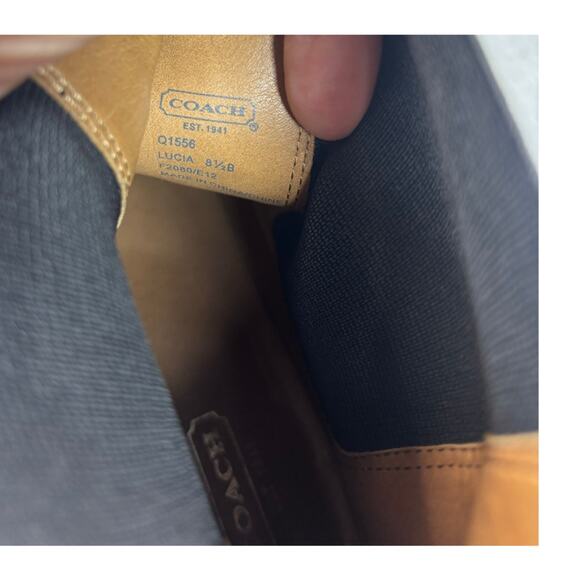 Coach Lucia Black leather Chelsea boot women's 8.5 - Picture 8 of 13